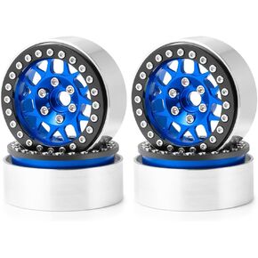 RCLIONS 1.9inch Beadlock Wheels RC Aluminum Rims for 1/10th RC Crawler Car SCX10,SCX10-II,TRX4,D90,Redcat Gen8 Gen7