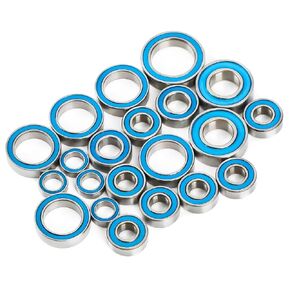 SUNJOYCO 21PCS RC Bearing Kit, Steel Sealed Ball Bearings for 1/10 Traxxas Slash Stampede 4x4 4WD VXL RC Crawler
