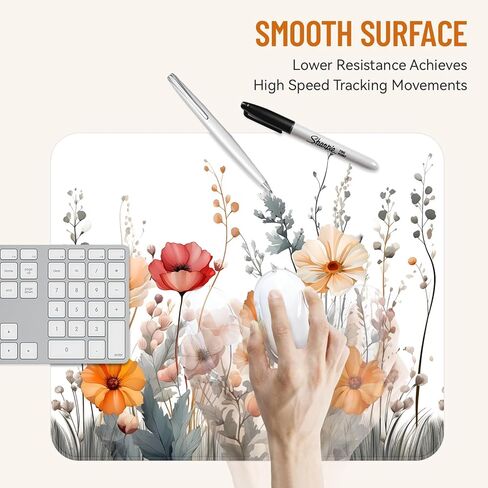 Cute Mousepad Computer Hot Pink Kawaii Cool Mousepad Aesthetic Checkered Girly Women Design Kids Girls Teen Pretty Modern Decorative Art Small Office MouseMat for Laptop in Kuwait