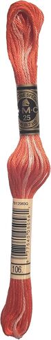 DMC 6 -Strand التطريز القطن 8.7yd - المرجان المتنوع - 117-106 - حزمة من 3 skeins in Saudi Arabia