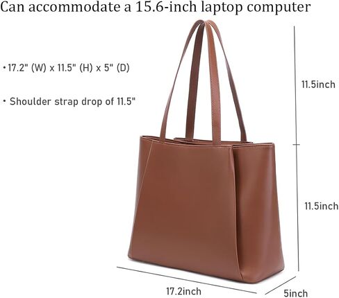 15.6 Inch Work Bags Waterproof Laptop Bag, Large Capacity Office Purse Computer Briefcase Durable Shoulder Bag in Kuwait