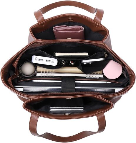 15.6 Inch Work Bags Waterproof Laptop Bag, Large Capacity Office Purse Computer Briefcase Durable Shoulder Bag in Kuwait