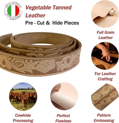 Import Leather Strap, 9-10 oz (3.6-4.0mm) Italy A Grade Vegetable Tanned Full Grain Leather Belt in Saudi Arabia