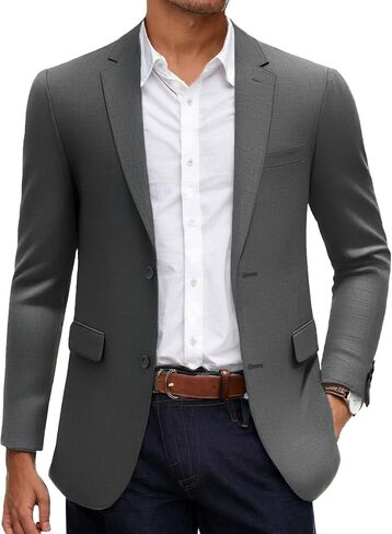COOFANDY Mens Casual Blazer Slim Fit Suit Jacket Two Button Lightweight Sport Coats Business Blazer Jacket in Saudi Arabia