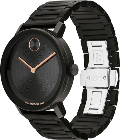 Movado Bold Evolution 2.0 Men's Watch - Swiss Quartz Movement, Stainless Steel Link Bracelet - 3 ATM Water Resistance - Luxury Fashion Timepiece for Him - 40mm in Saudi Arabia