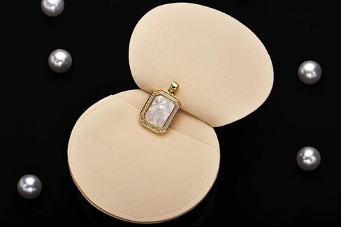 1 Piece Fine Carving Shell Pendants with 18K Gold Plated Zirconia Dijes de Charms for Birthday Gifts Souvenir Jewelry Making Accessories in Saudi Arabia