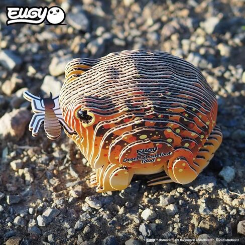 Eugy Desert Spadefoot Toad 3D Puzzle - 34 قطعة ألغاز تعليمية صديقة للبيئة للبنين والبنات والأطفال الذين تتراوح أعمارهم بين 6+ in Kuwait