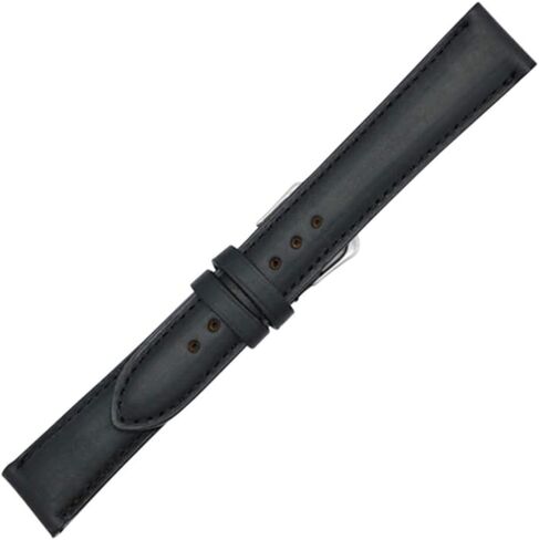 صُنع في الولايات المتحدة الأمريكية - حزام ساعة من جلد Horween Chromexcel الأصلي باللونين الأسود والبني بأحجام قصيرة ومنتظمة وطويلة - إبزيم ذهبي وفضي ودبابيس متضمنة - المصنع مباشرة 16 مم 17 مم 18 مم 19 مم 20 مم 22 مم 24 مم in Kuwait