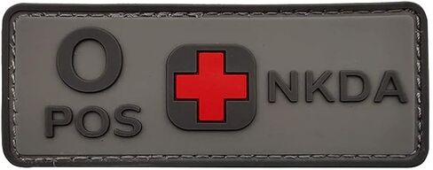 نوع الدم التكتيكي هو ربط الخطاف الدعم بديل 2 قطع من أجل O الإيجابية PVC Rubber Patch DIY Emblem Medical Medic Patches Medical Clarme Medical (استبدال لـ o إيجابي) in Saudi Arabia