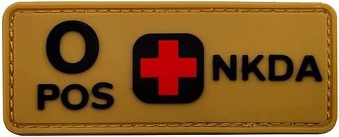 نوع الدم التكتيكي هو ربط الخطاف الدعم بديل 2 قطع من أجل O الإيجابية PVC Rubber Patch DIY Emblem Medical Medic Patches Medical Clarme Medical (استبدال لـ o إيجابي) in Saudi Arabia