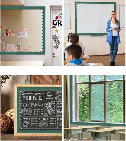 Green Bulletin Board Border, Scalloped Borders Classroom Bulletin, Rolled Border Trim, Bulletin Board Decorations, Office Decor, Classroom Decor (50 Feet) in Saudi Arabia