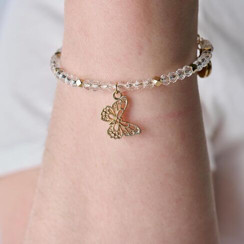 Alex and Ani AA747523SG,Monarch Butterfly Expandable Bangle Bracelet,Shiny Gold,Orange, Bracelets in Saudi Arabia