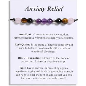 أساور حماية ثلاثية مانعة للطاقة السلبية، أساور التورمالين الأسود والسج للنساء والرجال، هدايا لها in Kuwait