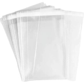 Delatanus 4-1/2 x 6-1/2 Inch Clear Cellophane Cello Bags-Fits A4 Envelope 4X6 Prints Photos Cards Candy Treats Cookie Clear Plastic Sleeves-200 Pcs