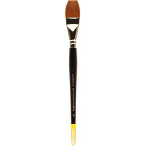 Jack Richeson 9000 Series Synthetic Short Handle Watercolor Flat Brush, 1-Inch