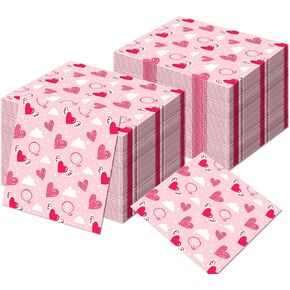 40pcs قلب مناديل عيد الحب مناديل عيد الحب مناديل يمكن التخلص منه مناديل فالنتينز المناديل المناديل in Kuwait