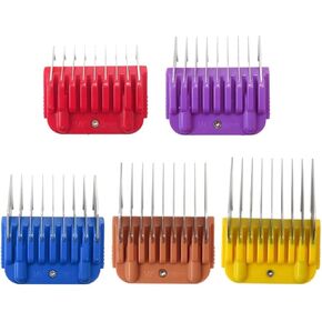 5 PCS Stainste Steel Pet Clipper Comb Comb Comb Combip for Andis Oster A5 Wahl KM10 Series Clipper Detachable Blade
