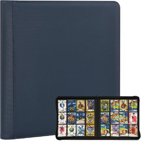 Trading Card Binder 480 Pockets, 12 Pockets Card Binder, Side Loading Card Collection Binder, Collectible Card Albums Card Folder for MTG, TCG, Football, NFL, Sports Cards, Game Cards(Blue)