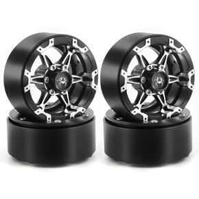 Redspider 1.9 Beadlock Wheels Aluminium （4pcs Silver Silver） العرض 26mm لـ SCX10 UTB10 TRX6 Redcat Gen7 Gen8 VS4-10 1/10 RC Crawler Car.