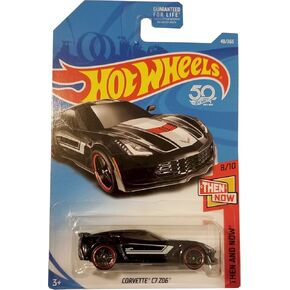Hot Wheels 2018 Then And Now Corvette C7 Z06 48/365, Black