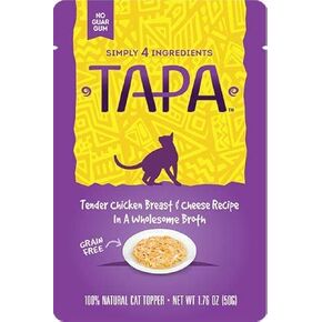 Tapa 855013 Tender Chicken Breast & Cheese Recipe Cat Food Toppers, One Size