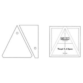 Bloc Loc~Triangle in a Square 3" x 3" Acrylic Ruler