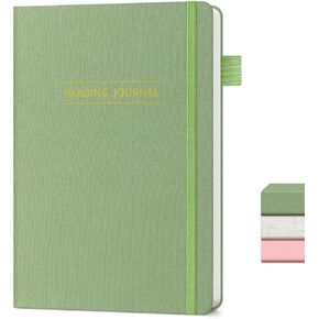 Reading Journal, Book Journal Reading Log for Book Lovers, Reading Log Journal with 60 Book Review and Track Your Reading, Gift Book, A5, Green