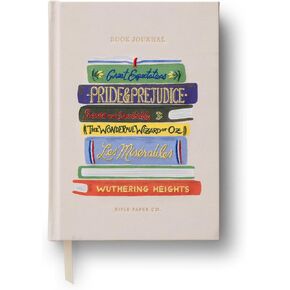 RIFLE PAPER CO. Book Club Embroidered Book Journal, Keep Notes, Daily Events and Personal Area to Capture your Thoughts, Perfect for a Keepsake Journal or Diary