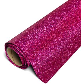 Siser Glitter HTV 12"x3ft Roll (Hot Pink) Iron on Heat Transfer Vinyl