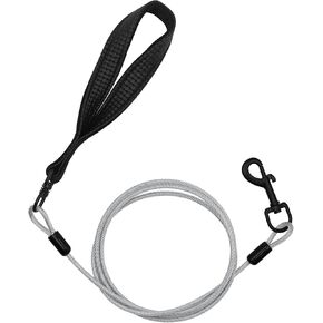 Heavy Duty Dog Leash for Small Medium Large Dogs - Chew Proof Metal Clasp & Padded Handle, Reflective Training Leash Outdoor Walking, Anti-Pull Control (4 FT)