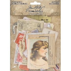Tim Holtz, Advantus Ephemera Pack Keepsakes Printed Memorabilia, multicolor, Original Version