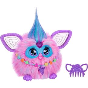 Furby Cotton Candy, 15 Fashion Accessories, Interactive Plush Toys for 6 Year Old Girls & Boys & Up, Voice Activated Animatronic, Pink & Blue