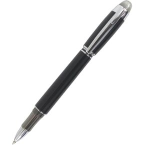 Elegant Classic Rollerball Pen Crystal Cap,Screw-type Cap - Black