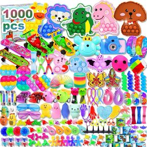 1000 Pcs Party Favors for Kids, Fidget Toys Bulk, Prizes for Kids, Fidget Stocking Stuffers Birthday Party Gifts, Carnival Treasure Classroom Prizes Box, Goodie Bag Stuffers, Birthday Party Toys in Saudi Arabia