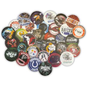 Pro Football 2.5" Freshie Cardstock Rounds 32 Pk Designs Inserts Manly for Men Sports Alcohol Whiskey Drink Car Aroma Bag Holographic Molds