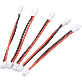 5Pcs 2P Male to Female Cable, Lipo Battery Adapter Cable Adapter for Axial SCX24 1/24 RC Crawler 36in, Extension Link Cable Soft Flexibility