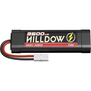 Hilldow 7.2V 3600mAh NiMH Battery RC Battery Rechargeable with Ta Mi Ya Plug for RC Car RC Truck Associated HPI Losi Kyosho Racing Hobby
