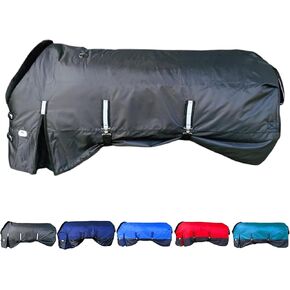 Majestic Ally 420D Water Proof Horse Stable Blanket, 200 G Polofil, 210 T Lining, Multiple Colors and Sizes (Teal, 80")