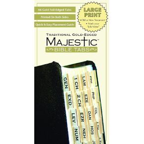Majestic Bible Tabs: Traditional Gold-Edged Large Print