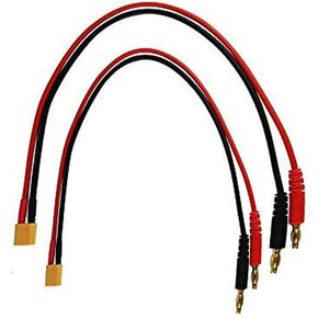 2Packs XT30 Male Battery to Battery Charger Adapter Plug for RC Helicopter Quadcopter Lipo Battery