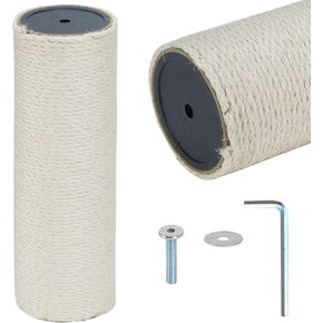 Dimaka Cat Scratching Post Replacement Pole 4.5 inches Diameter,15.7 inches Length,Natural Sisal Covered