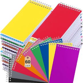 50 Pcs Small Pocket Notebook 3 x 5 Inch Mini Memo Note Pads Small College Ruled Paper Book for School Office Home Supplies, 75 Sheets/Pad, 5 Assorted Colors (Rainbow)