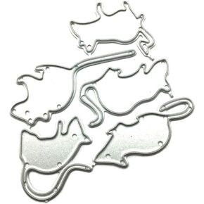 Rat Group Mouse DIY Die Cuts for Card Making, Metal Cutting Dies Stencil Scrapbooking Album Stamp Paper Embossing Stamp Scrapbooking Die-Cuts Die-Cutting and Embossing Card Making Accessories