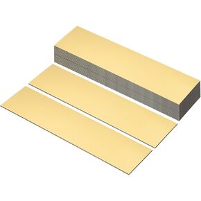 PATIKIL 8"x2" Blank Name Plates, 30 Pack Custom Engraved Name Plate Rectangle Laser Engraving Blanks for Personalized Nameplates Office Door DIY Painting Supplies, Gold, Black
