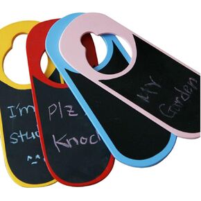 TINTON LIFE® Pack of 4 Blank Two-Sided Chalkboard Door Knob Hanger Sign