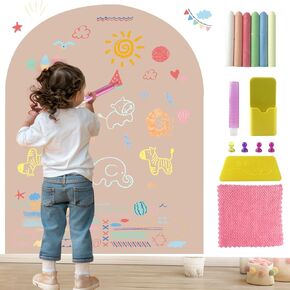 Magnetic Wall Decal Arch Kids Magnetic Chalkboard Wall Decal Chalkboard for Magnetic Wall Decal Self Adhesive Wall Sticker Board with Chalks,Holder and Wipe Cloth for Home School Playroom