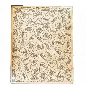 Heart Hello Love Be Mine KISS HUGS Too Cool XOXO Background Plastic Embossing Folders for Card Making Scrapbooking and Other Paper Crafts 3010902