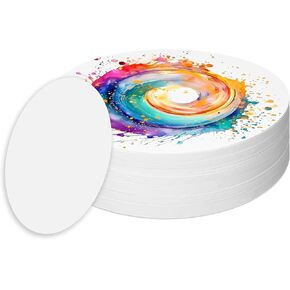 Fullhawl 120 Pcs White Cardstock Round Spin and Spiral Art Station Refill Paper 6.1 Inches Diameter Cardboard Circles for Crafts Circular Cardstock Cutouts for Paint Supply DIY Paper School Crafting in Kuwait