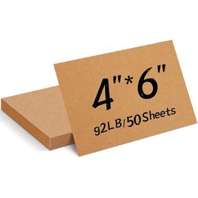 50 Sheets 4x6 Multicolor Cardstock Paper, Thick Paper Card Stock 92lb/250gsm Multicolor Blank Cardstock Thick Printer Cards for Greeting Cards, Invitations, Thankyou Cards, DIY Cards