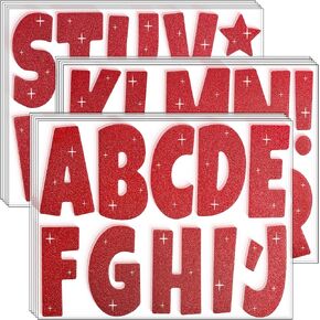 Glitter Bulletin Board Letters for Classroom Alphabet Poster Board Letters for Bulletin Board Display Home School Classroom Decor(Black,4 Inch)